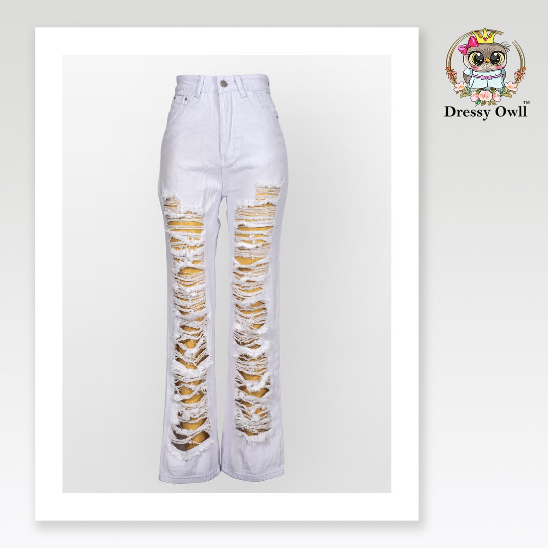 White Ripped Jeans - Dressyowll